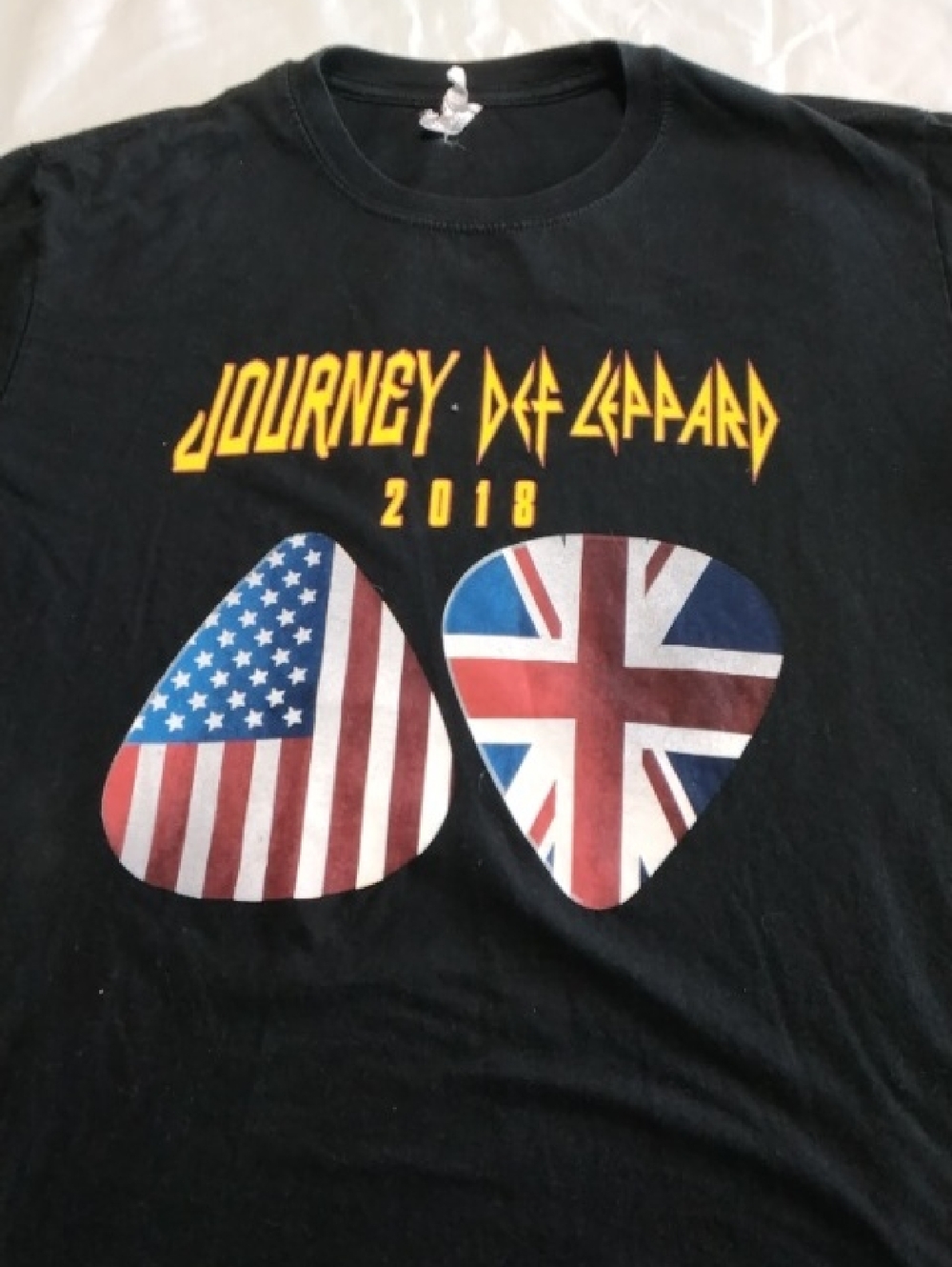 Journey Def Leppard 2018 Kids Black Graphic Tee